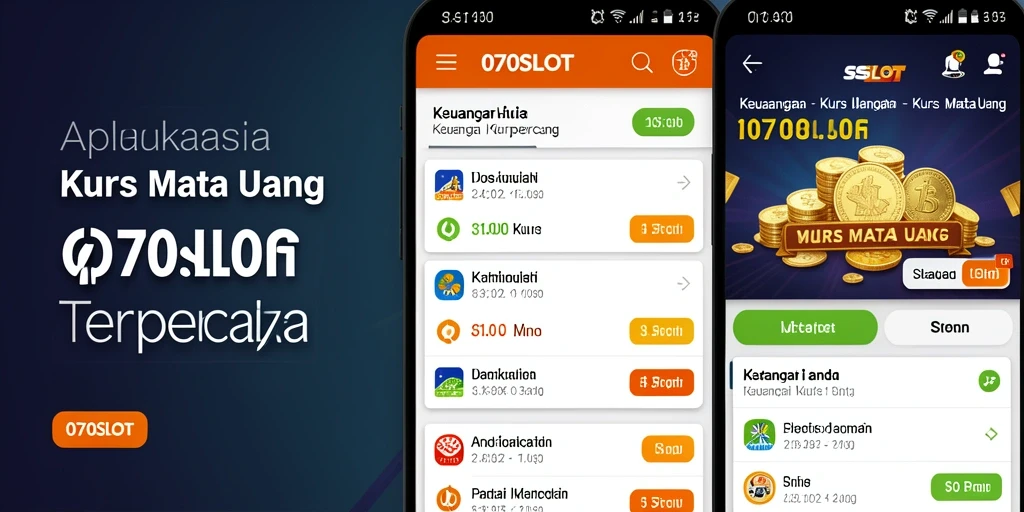 Antarmuka 070SLOT menampilkan kurs mata uang dengan jelas.