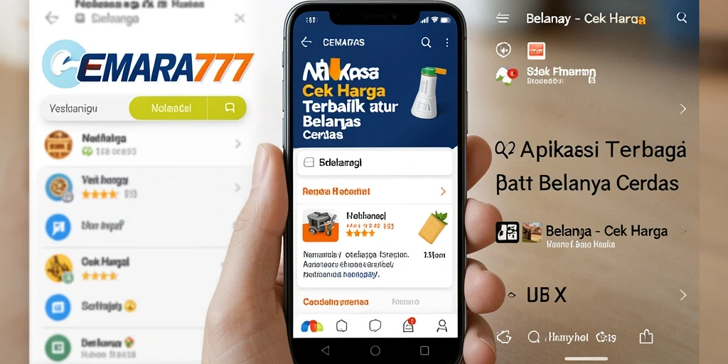 Tampilan antarmuka aplikasi CEMARA777 untuk mencari harga produk.