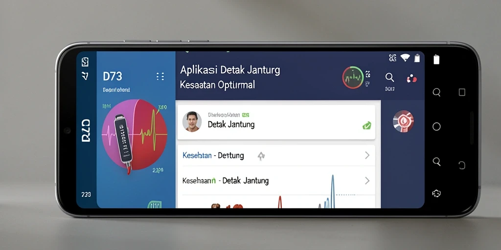 Tampilan antarmuka aplikasi D73 yang intuitif dan informatif.