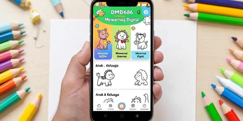 Antarmuka sederhana DMD686 untuk Mewarnai Digital yang menyenangkan.