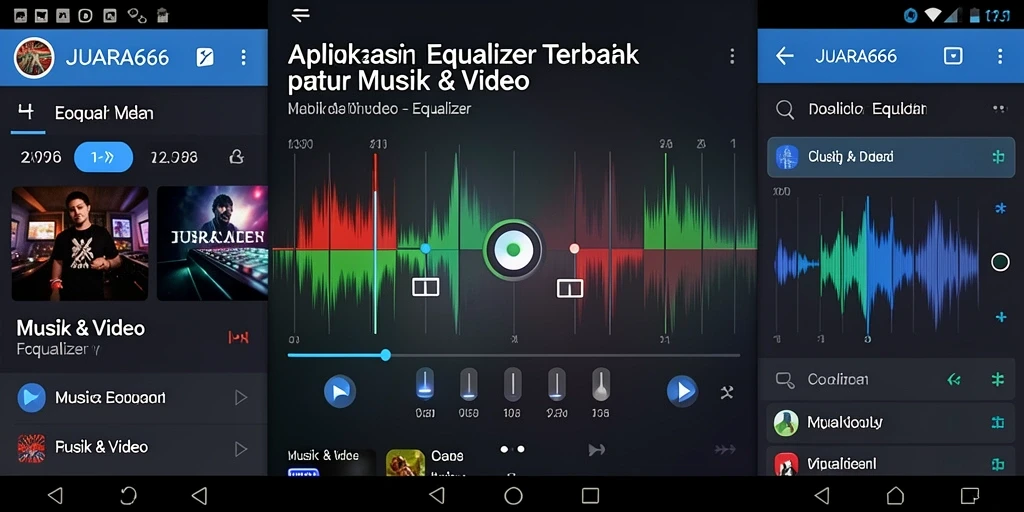 Antarmuka JUARA666 yang mudah digunakan untuk penyesuaian audio.