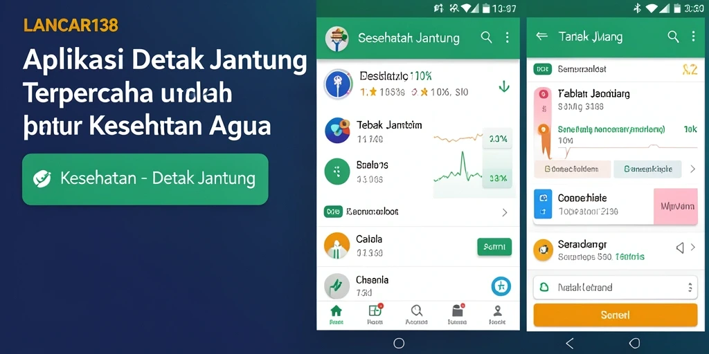Tampilan antarmuka user-friendly LANCAR138 untuk pemantauan detak jantung.