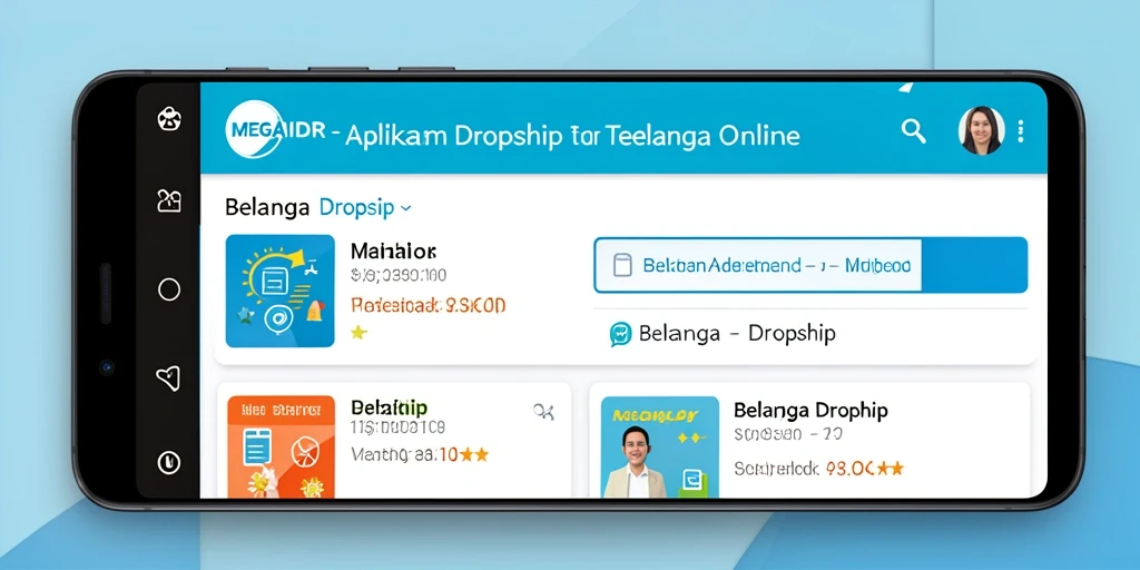 Screenshot antarmuka MEGAIDR yang menampilkan fungsi mudah untuk Dropship.