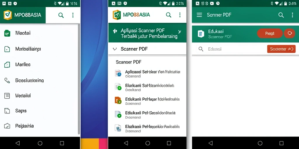 Tampilan antarmuka MPO88ASIA yang sederhana dan fungsional untuk Scanner PDF.