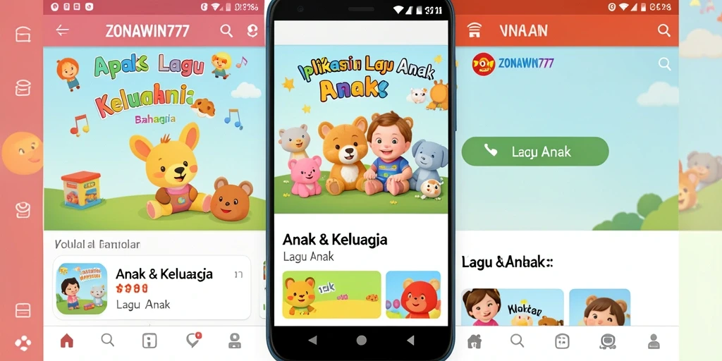 Tampilan antarmuka ZONAWIN777 yang ceria dan ramah anak.